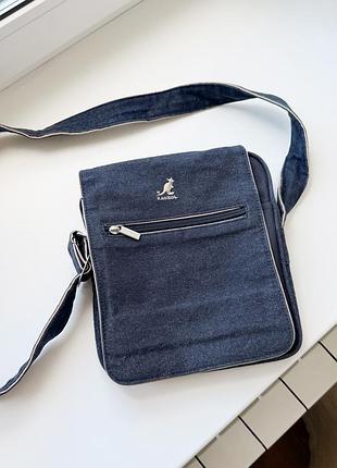 Винтажная джинсовая сумка-мессенджер (crossbody) kangol y2k
