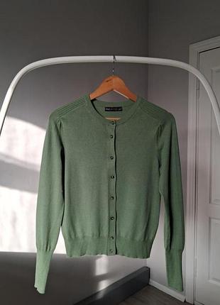 Женский кардиган на пуговицах зеленый marks &amp; spencer