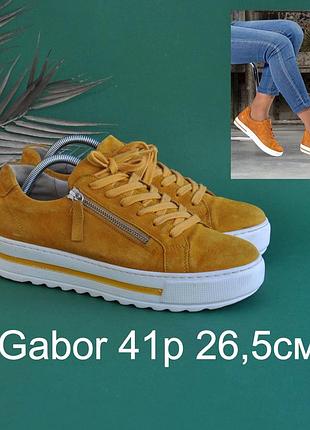 Замшевые сникерсы gabor