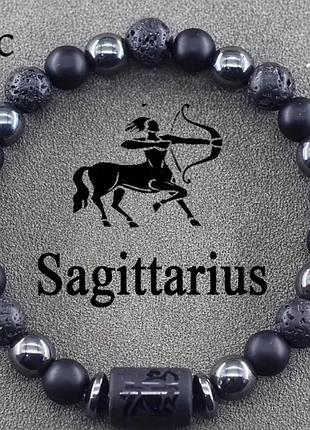 Кам'яний браслет zodiac stone зі знаком зодіака стрілець
