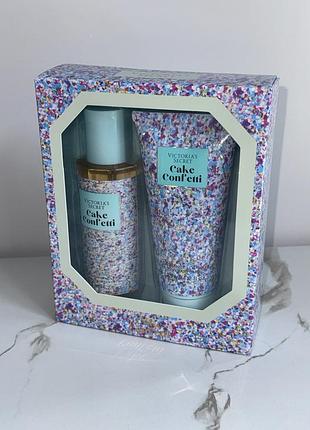 Victoria’s secret набір парфумований 🍭cake confetti🍭 спрей+лосьон для тіла