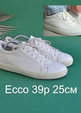 Кожаные кеды кроссовки ecco