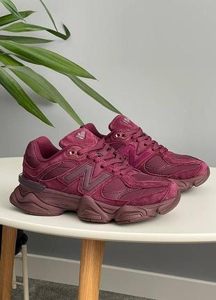 😍 жіночі кросівки new balance 9060 burgundy