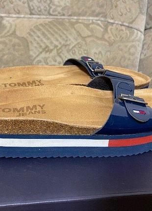 Шкіряні шльопанці tommy jeans