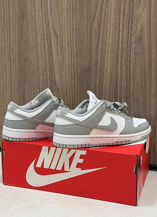 Кросівки жіночі nike dunk low white/grey