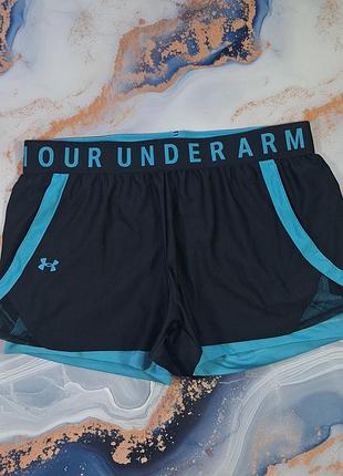 Шорты under armour play up 2 in 1 спортивные женские с лосинами