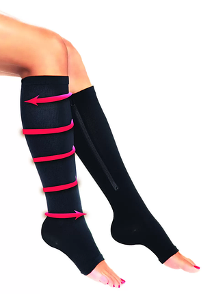 Компрессионные гольфы на молнии zip sox помошь при варикозе