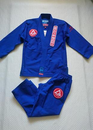 Кимоно для единоборств бразильсокого джиа-джитса синее gracie barra y5 размер