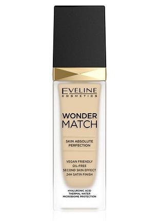 Тональна основа eveline wonder match тон 10(light vanilla) 🔥🔥🔥