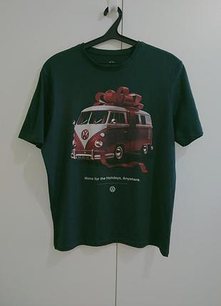 Футболка volkswagen t1 хлопок зелёный цвет uniqlo zara gap asos