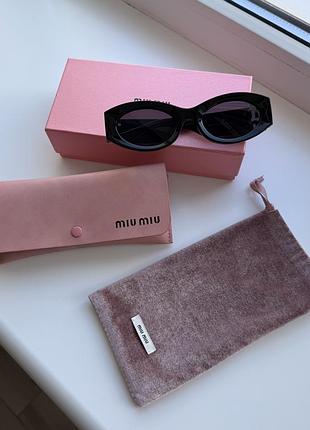Жіноче сонцезахисні окуляри miu miu, окуляри від сонця 2026 з трендовою широкою дужкою