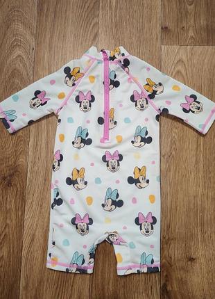 Купальник ромпер 3-6 мес рост 62-68 см disney baby