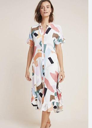 Красиве з воланом по низу та на рукавах плаття 👗