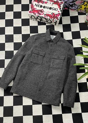 Рубашка теплая с подкладкой овершот 22%wool