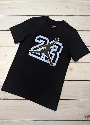Чоловіча чорна футболка nike air jordan 23 оригінал найк джордан