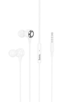 Наушники проводные hoco m116 вакуумные с микрофоном white