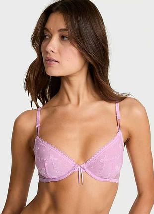 Сетчатый бюстгальтер victoria's secret с вышивкой