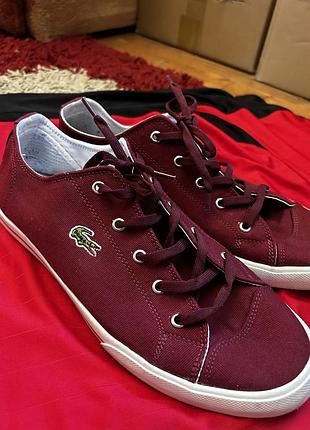 Кеди lacoste saulieu оригінал, р. 43 (устілка 28 см) бордові