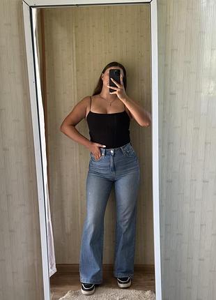 Джинси кльош wide leg hight rise