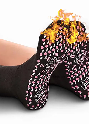 Турмалінові шкарпетки hot care з масажною підошвою профілактичні розмір 38-44