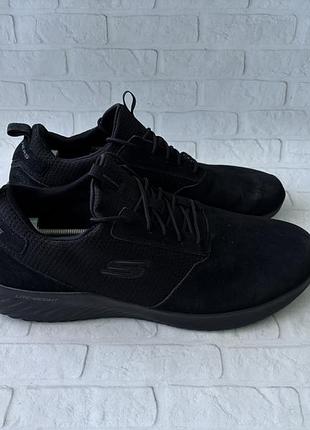 Чоловічі чорні кросівки великий розмір skechers bounder black size 51 розмір мужские черные кроссовки оригінал