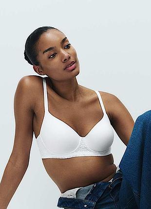 Білий базовий бюстгальтер body soft marks and spencer