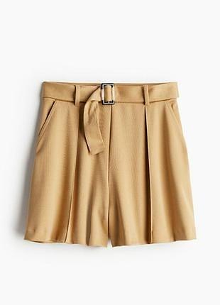 Базові трикотажні шорти на високій посадці h&m s, xxs🧡