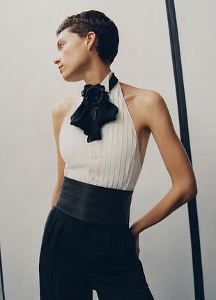 Кушак marks & spencer чорний широкий сатиновий пояс-корсет
