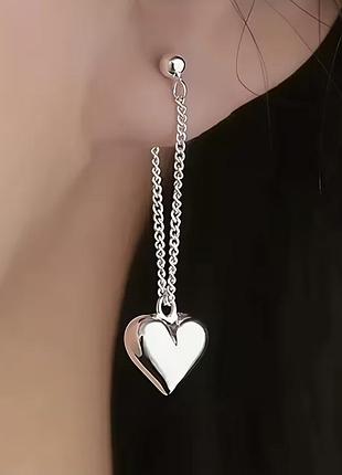 Сережки сердечко