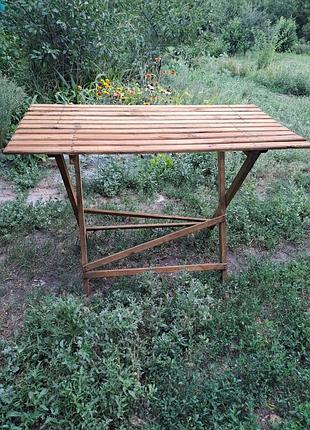 Деревянный, сложный стол для отдыха, торговли и тд...