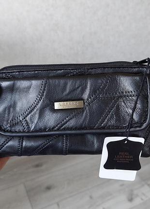 Lorenz premium luxury супермягкий черный женский  лоскутный кошелек из натуральной кожи(10 см на 18.5 см)