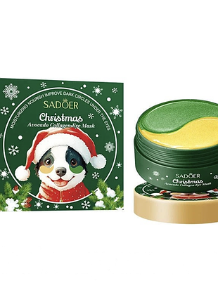 Гидрогелевые патчи для кожи вокруг глаз sadoer christmas collagen eye mask