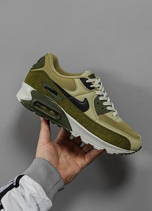 Кроссовки хаки унисекс nike air max 90 khaki х эйр макс 44