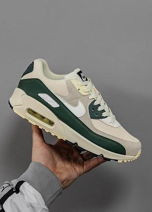 Бежеві кросівки унісекс nike air max 90 beige green х ейр макс 43