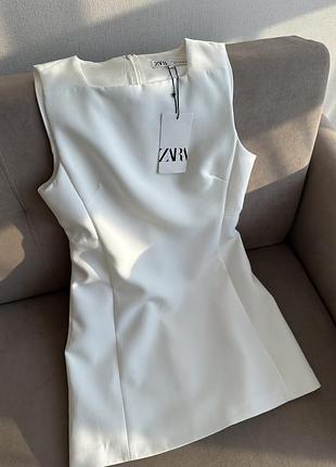 Нова базова біла сукня zara