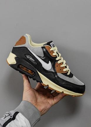 Кроссовки унисекс nike air max 90 patta grey black brown х эйр макс 45