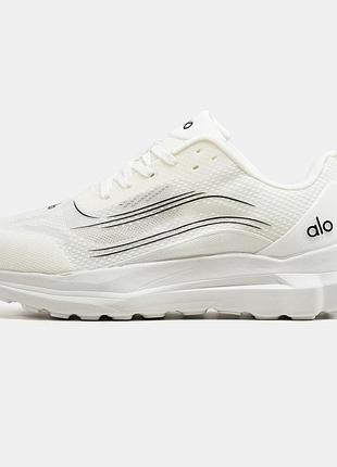 Белые женские кроссовки alo yoga runner white х алоу йога 39