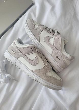 Серые кроссовки унисекс nike sb dunk low white grey х данк 36