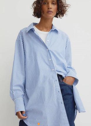 Льняная удлиненная рубашка h&amp;m