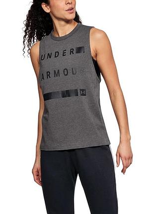 Майка under armour graphic muscle tank linear wordmark 1310482-019