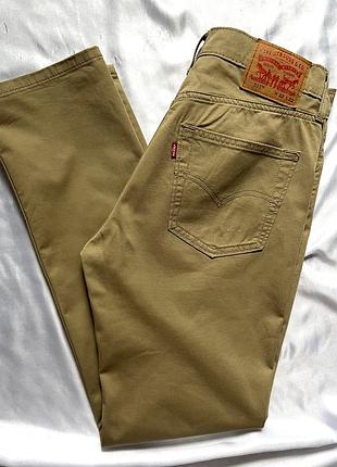 Чоловічі штани levi's 511 slim fit гірчично-бежевого кольору