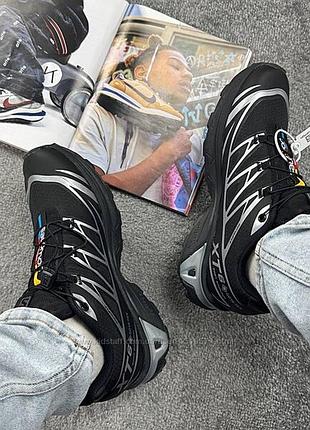 Р.36-46 кроссовки salomon xt-6 black silver gore tex 0474