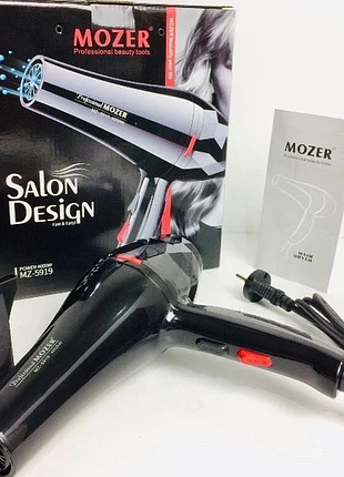 Професійний фен mozer mz-5919 4000 вт для сушіння укладання волосся