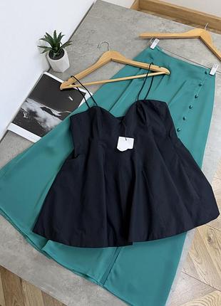 Топ zara из плотного коттона