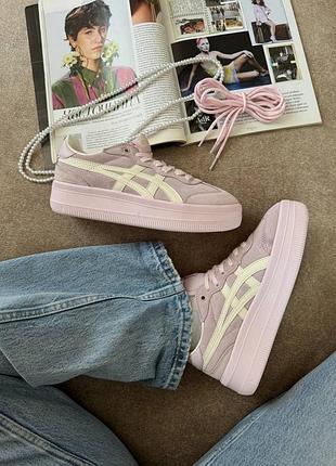 Asics onitsuka tiger tokuten pink beige platform