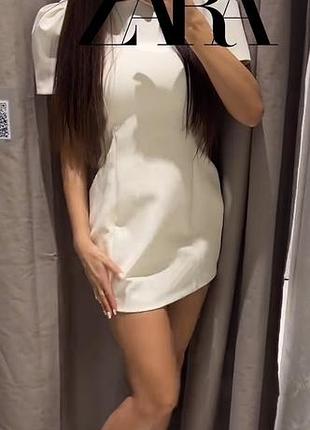 Сукня плаття сарафан  міні біла zara зара