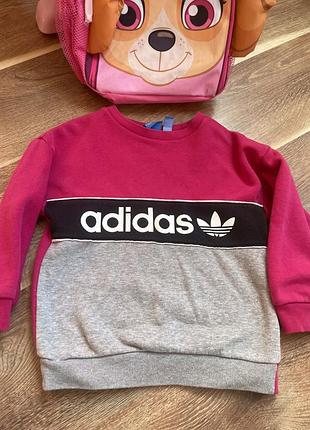 Світшот на дівчинку adidas оригінал кофта на флісі