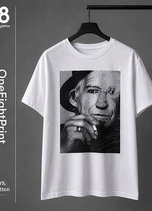 Футболка rolling stones з портретом. рок-футболка .100% бавовна . dtf-друк