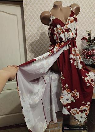 Сукня сарафан в квітковий принт