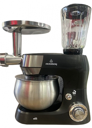Кухонный комбайн 3в1 crownberg cb-3409 с блендером и мясорубкой 2600 вт